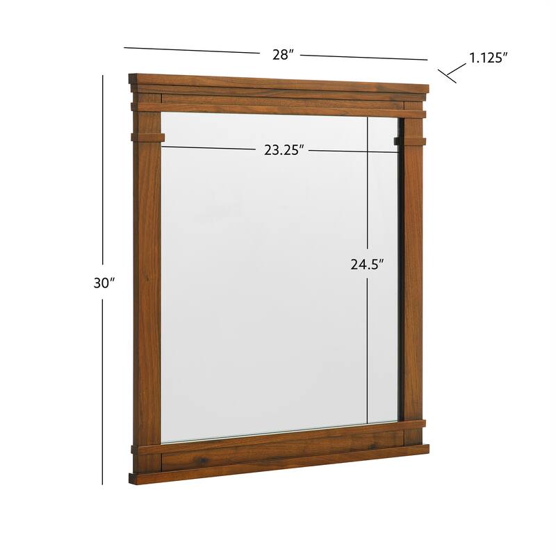 Frank Lloyd Wright USONIA® Harmony 28-inch Wood Mirror