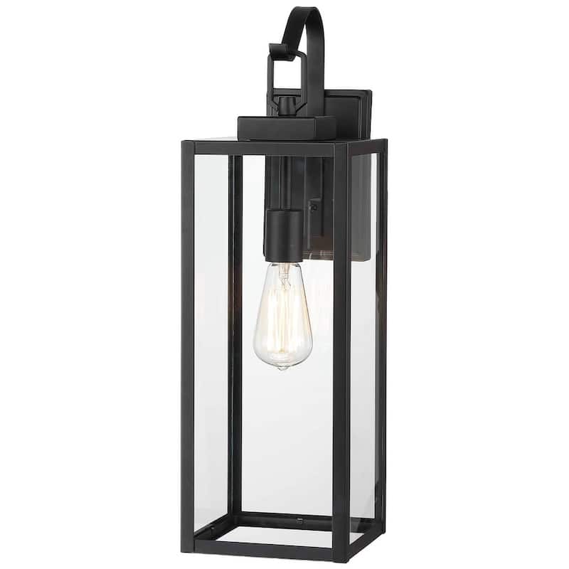 2 Pack 1-Light Outdoor Matte Black Wall Sconce