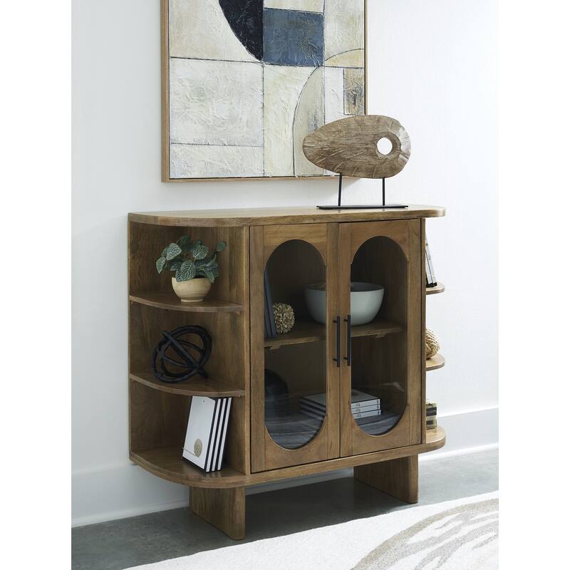Signature Design by Ashley Niall Light Brown Accent Cabinet - 40" W x 16.13" D x 36.75" H
