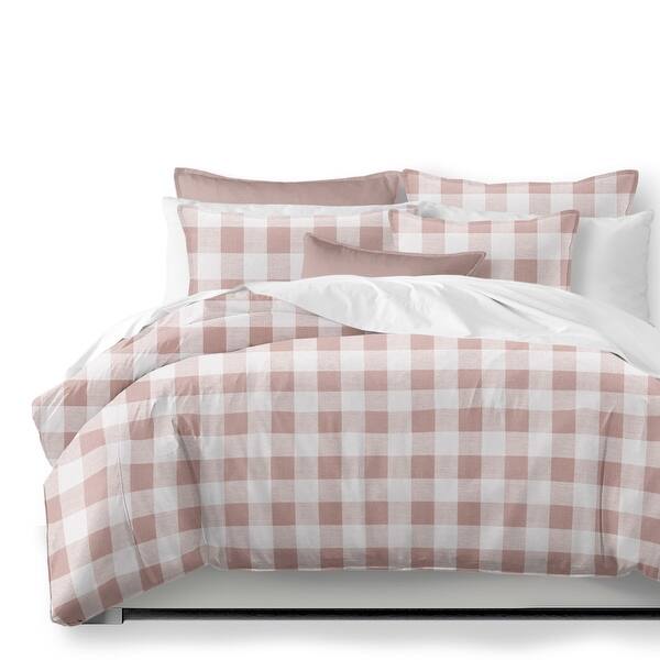 Lumberjack Check Blush/White Duvet Cover and Pillow Sham(s) Set On