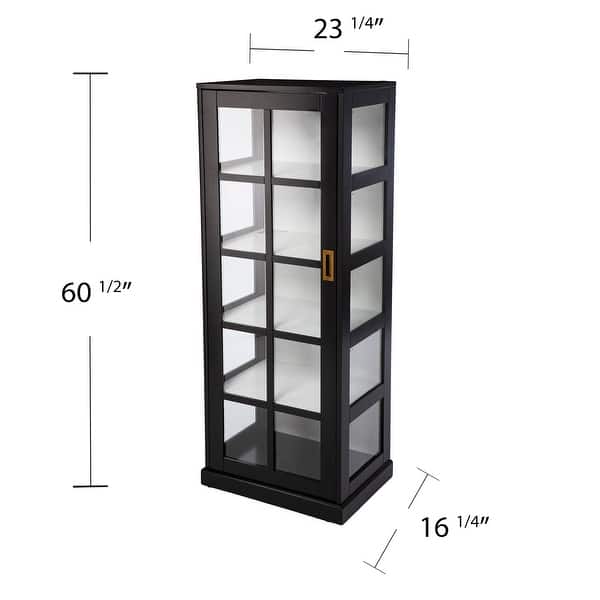 Burney Contemporary 5-Shelf Wood Curio Cabinet