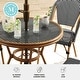 preview thumbnail 2 of 29, Martha Stewart All Weather Woven Bistro Table and Chairs Set with Aluminum Frames - 19"W x 21.75"D x 35"H