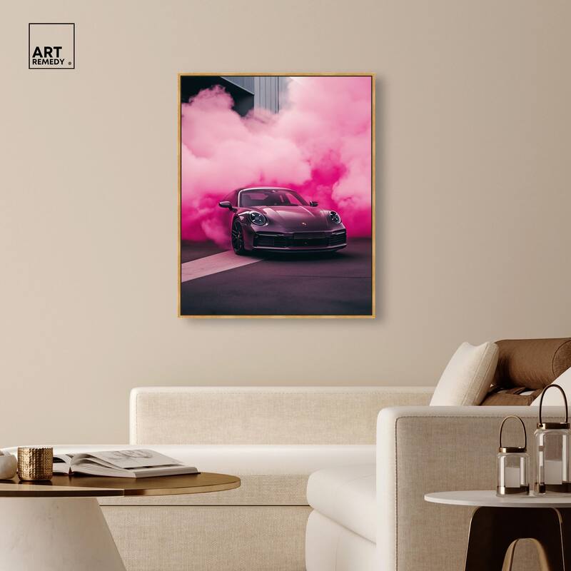 Turbocharged Pink Canvas by Art Remedy