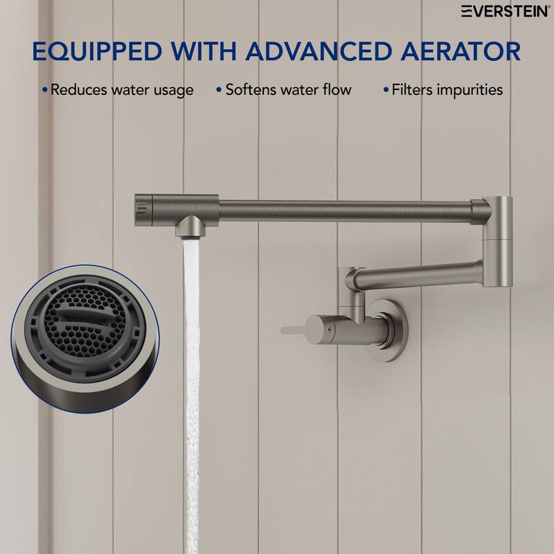 Wall Mounted Cold-Water Pot Filler,Folding Kitchen Faucet