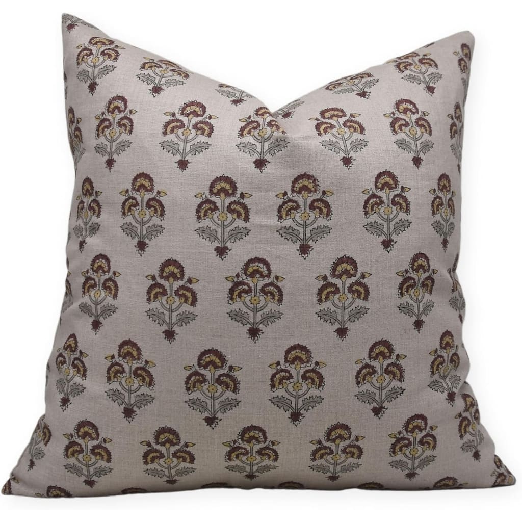 Fabdivine Linen Square Block print pillow Cover