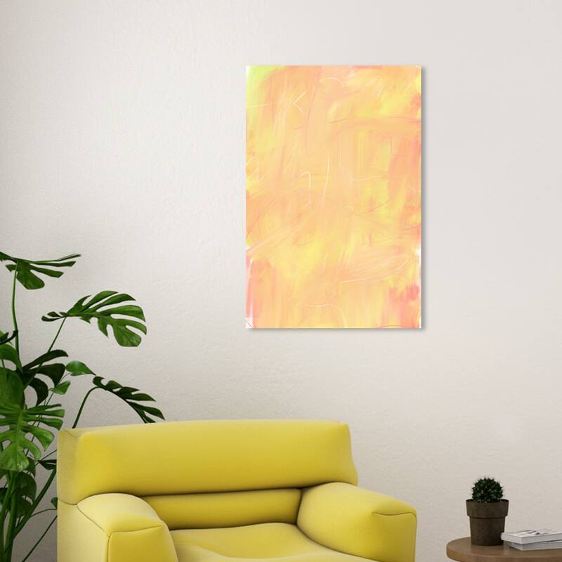 Wynwood Studio Canvas Abstract Dough Mix Pink and Light Pink Modern & Contemporary Wall Art Canvas Print - 30 x 20