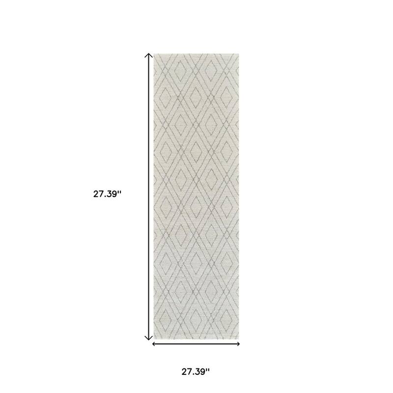 Bevug Abstract Modern Non Skid Stain Resistant Woven Durable Area Rug By HomeRoots - 27.39' X '27.39' X '0.55