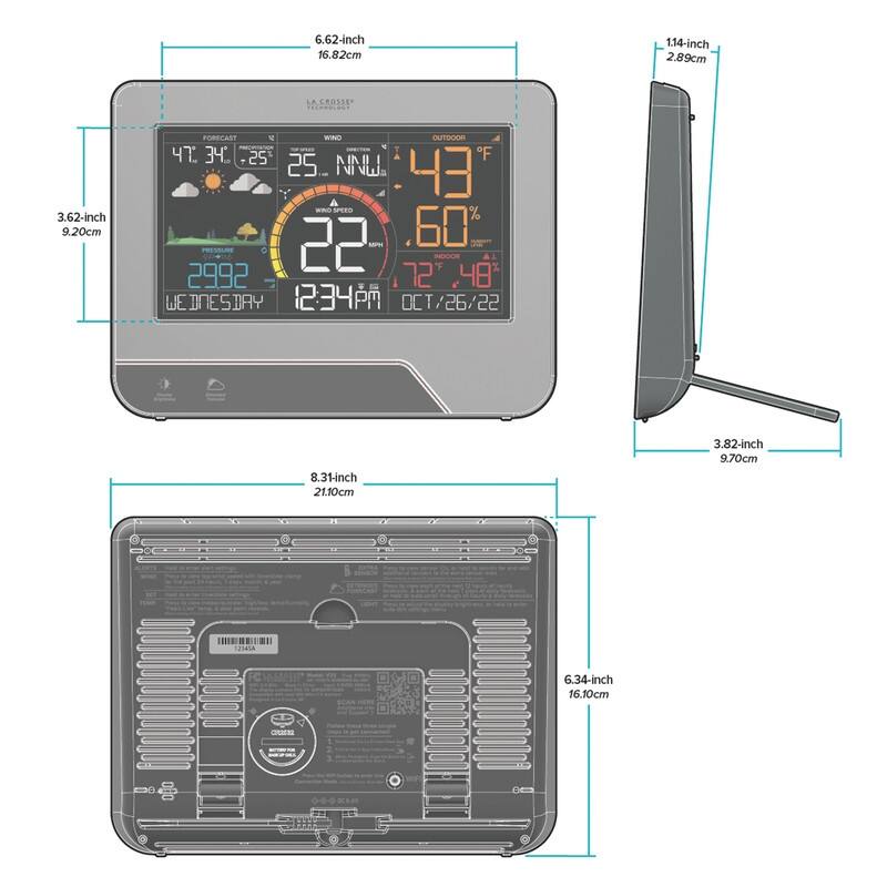 La Crosse Technology V23-WTH Wi-Fi Professional Wind & Weather Center