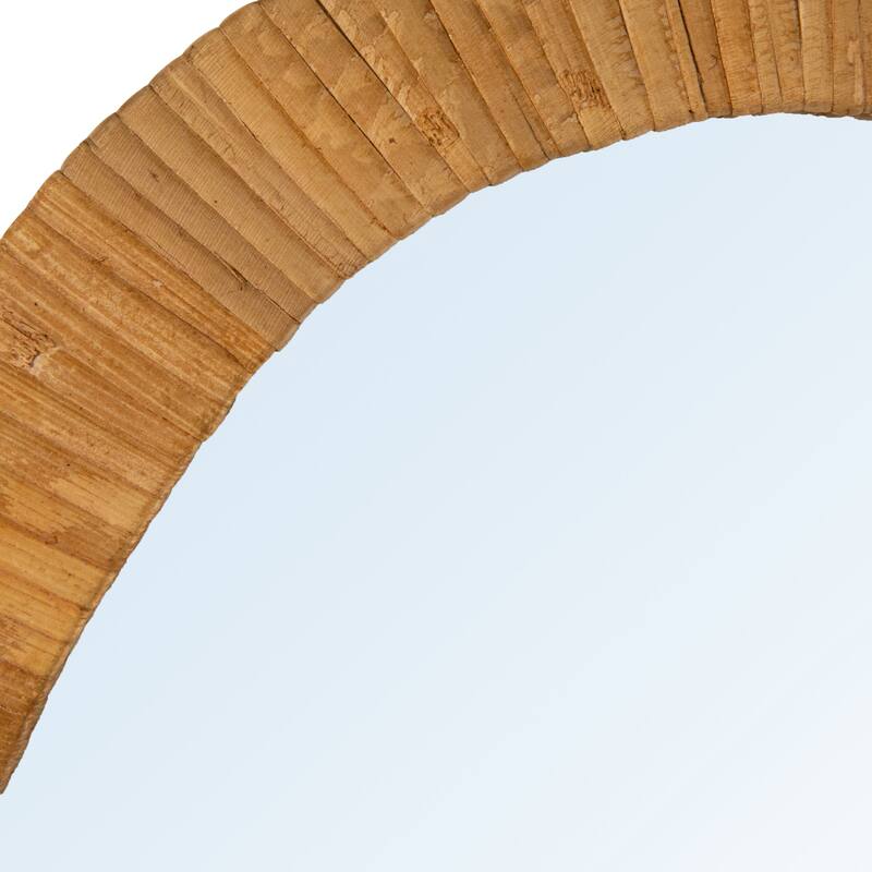 Rattan-Wrapped Mirror