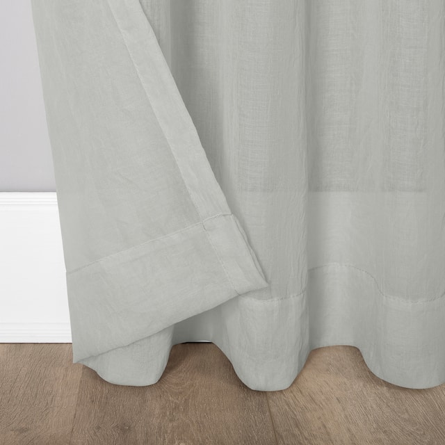 No. 918 Ladonna Crushed Texture Semi-Sheer Rod Pocket Curtain Panel, Single Panel