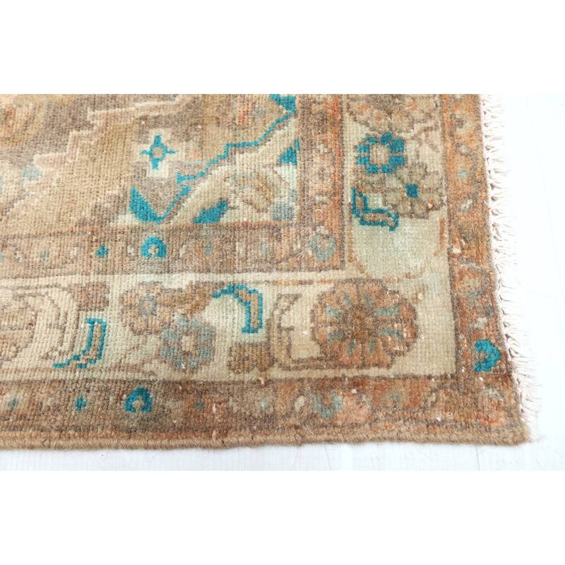 ECARPETGALLERY Hand-knotted Antalya Vintage Copper Wool Rug - 3'5 x 10'8