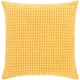 Whitley Faded Waffle Weave Cotton Throw Pillow - 22"x22" with Poly Insert - Mustard