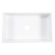 preview thumbnail 3 of 8, Turner Crisp White Fireclay 30" Single Bowl Farmhouse Apron Front Undermount Kitchen Sink with Bruton Chrome Faucet Kit