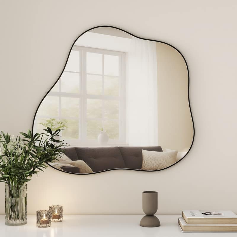 Asymmetrical Cloud-Shaped Accent Wall Mirror - 29.53"×32.5"