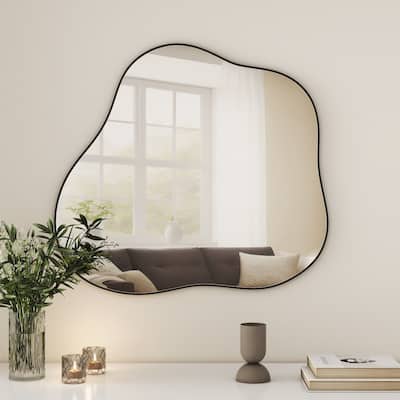 Asymmetrical Cloud-Shaped Accent Wall Mirror - 29.53"×32.5"