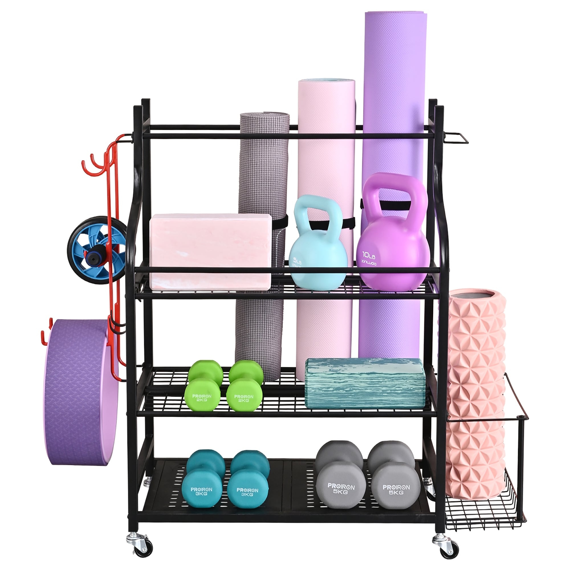 Yoga Mat Storage Racks,Home Gym Storage Rack, Workout Equipment Organizer