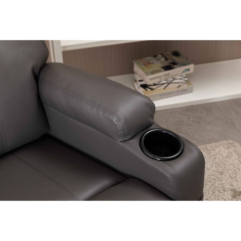 Faux Leather Power Lift Recliner Chair, Heat and Massage by Remote Control