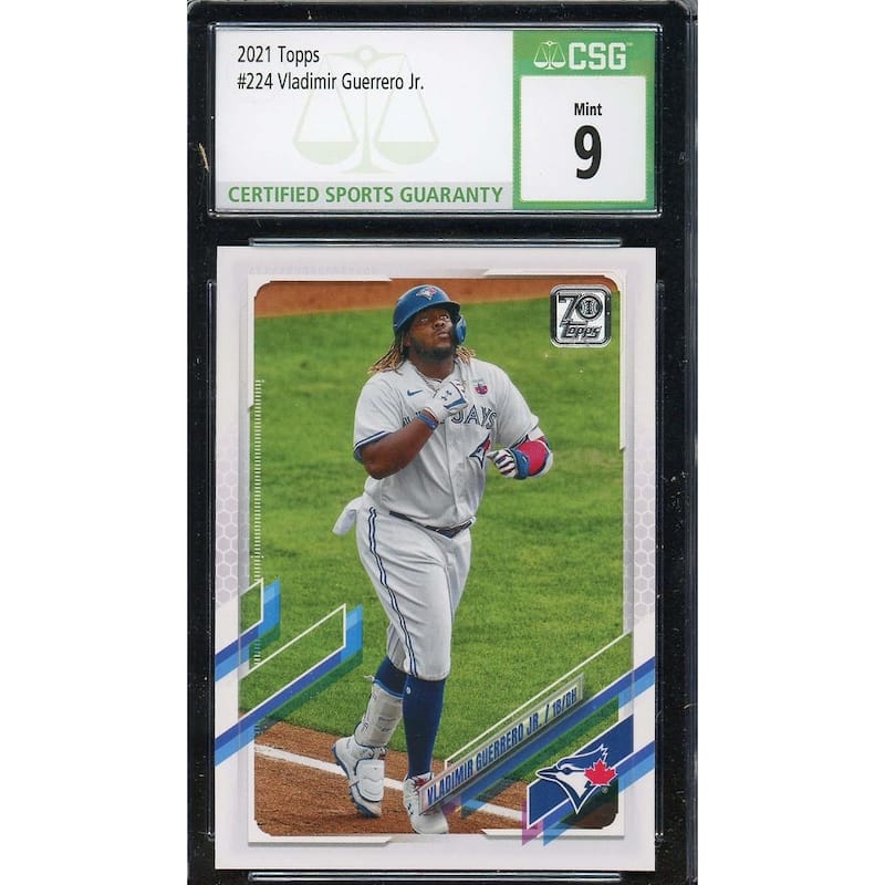 Vladimir Guerrero Jr 2021 Topps Baseball Card #224 Graded CSG 9 - 8'6" x 11'6"