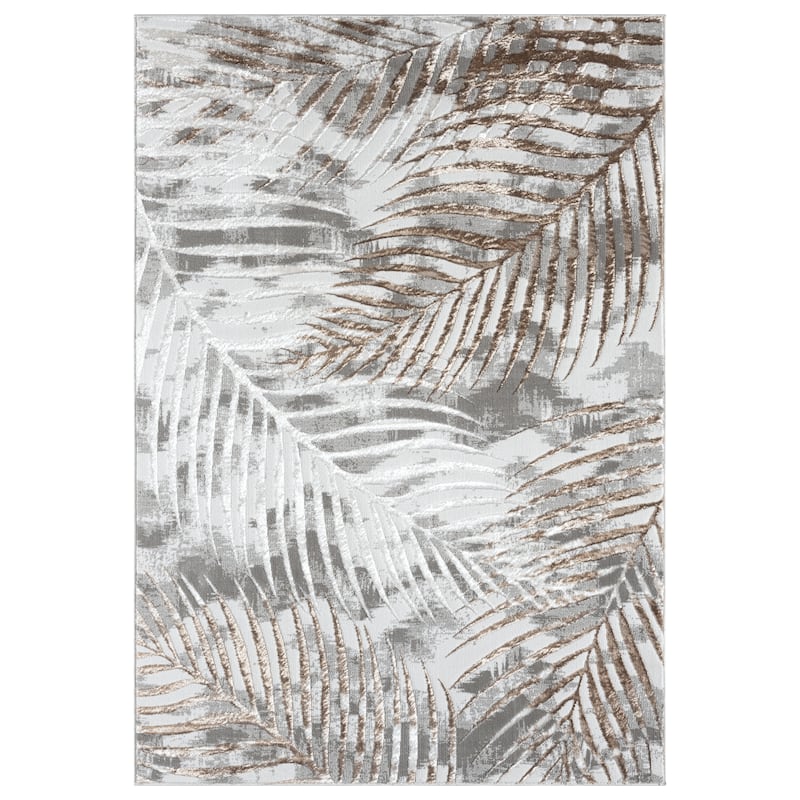 Empire Collection Brown/Gray Tropical Area Rug