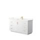 Option White, Gold Trim, Giotto Quartz Top