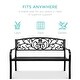preview thumbnail 2 of 8, Outdoor garden courtyard steel bench