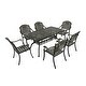 preview thumbnail 7 of 5, Clihome 7 Piece Outdoor Cast Aluminum Patio Dining Set in Bronze