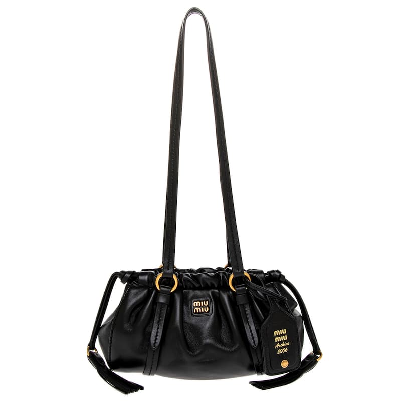Miu Miu Joie Leather Mini Bag - Black