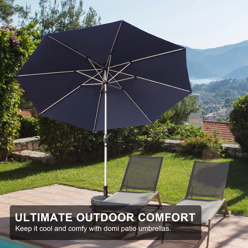 GDFStudio - Premium 9FT Patio Umbrella with Push Button Tilt and Sturdy Frame