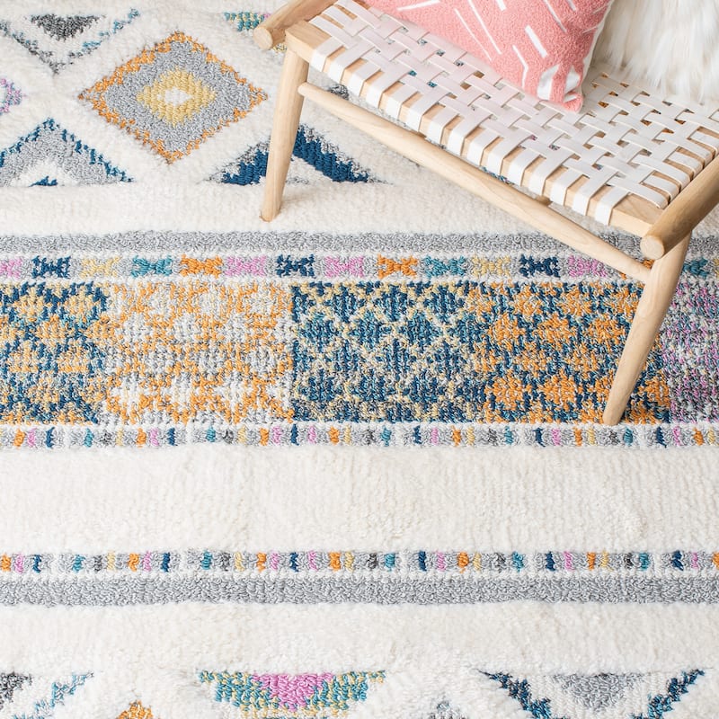 SAFAVIEH Moroccan Fringe Shag Mozell Rug