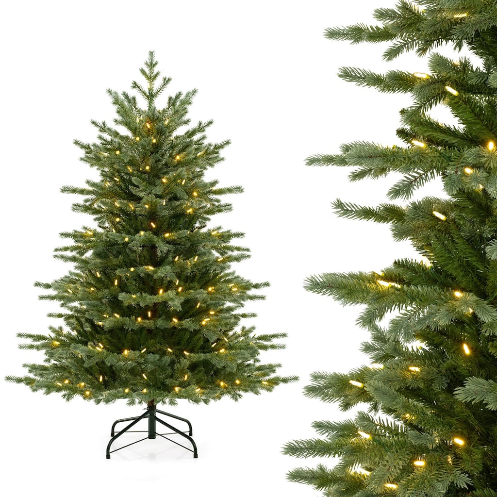 Costway 5 FT Artificial Christmas Tree with 1426 Lush PVC & PE Tips