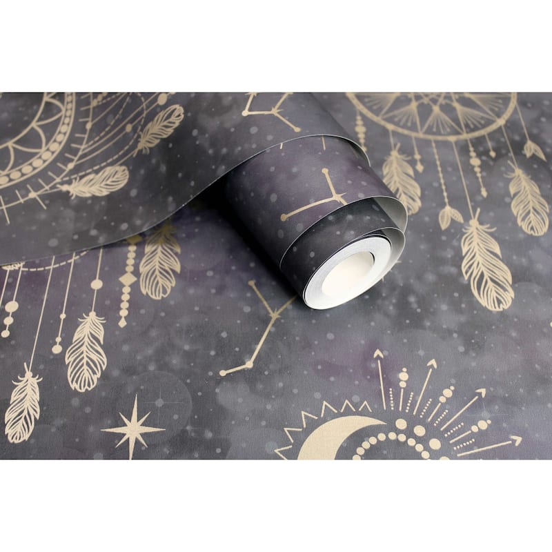 Dream Catcher Metallic Wallpaper – 396in x 20.8in