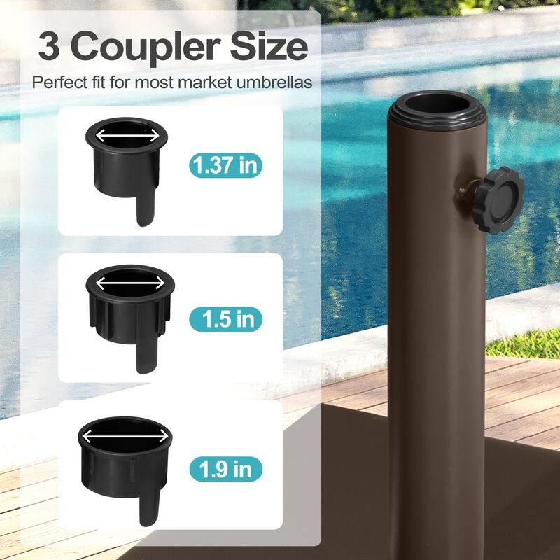 Outdoor Umbrella Base Stand Square Weighted for Patio Market Umbrella