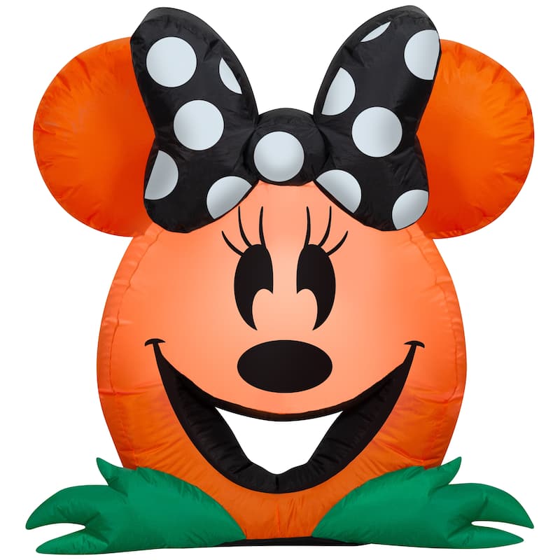 Gemmy Airblown Cutie Minnie Mouse Disney, 3 ft Tall, Orange