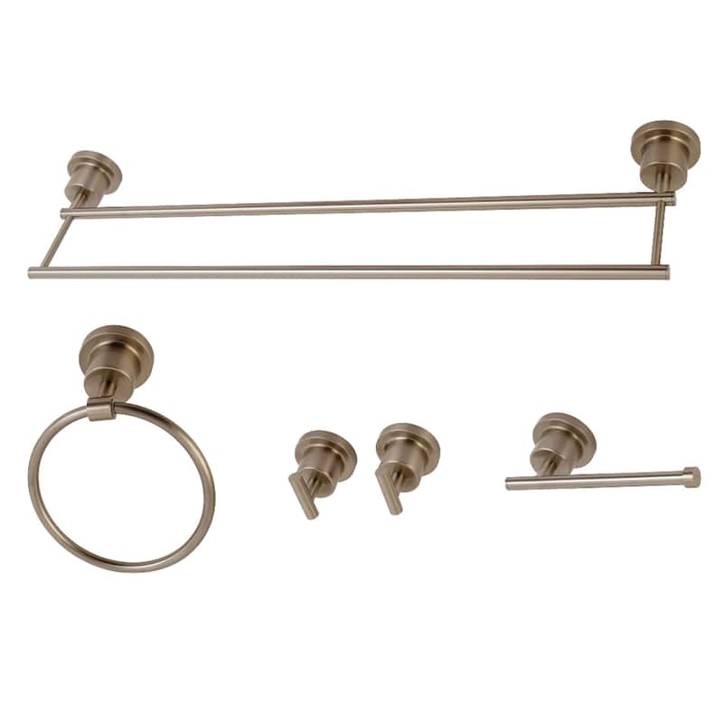 Concord 5-Piece Bathroom Accessory Set in Brushed Nickel - Brushed Nickel