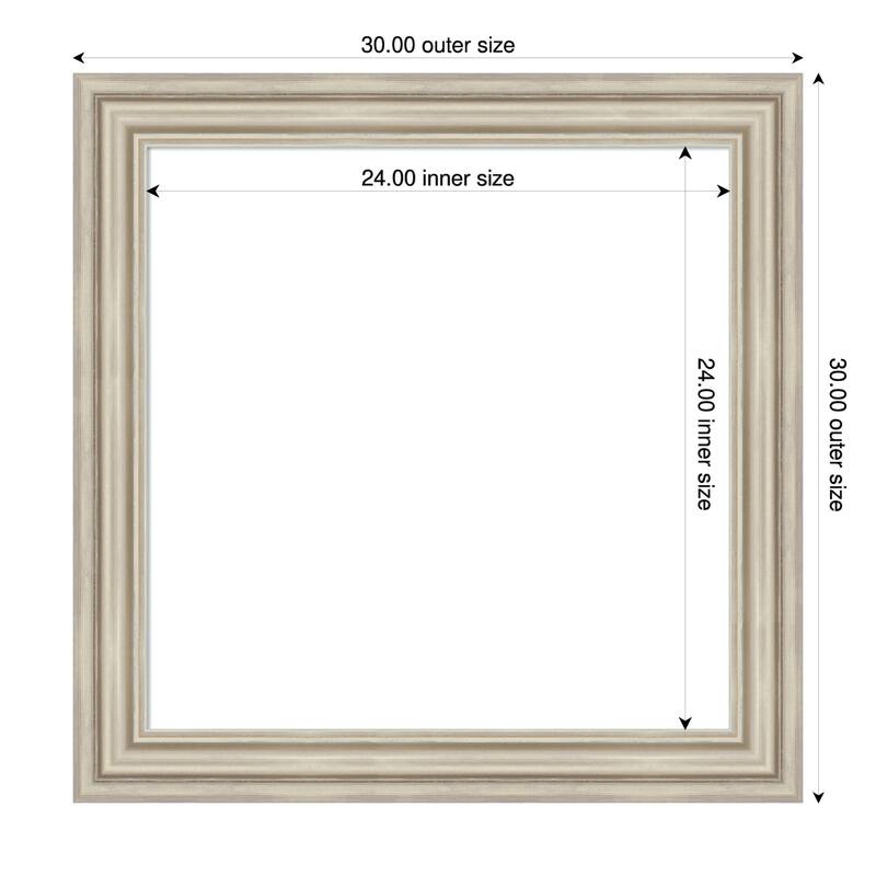 Sierra Framed Dry Erase Magnetic Board - 30 x 30 in - Sierra Silver