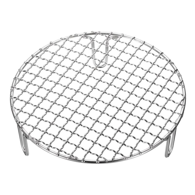 Round Cooking Rack 7.1" Stainless Steel Cross Wire Barbecue Grill W 50mm Legs - 7.1 Inch