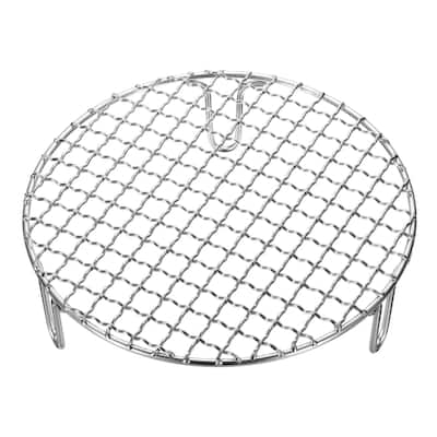 Round Cooking Rack 7.1" Stainless Steel Cross Wire Barbecue Grill W 50mm Legs - 7.1 Inch