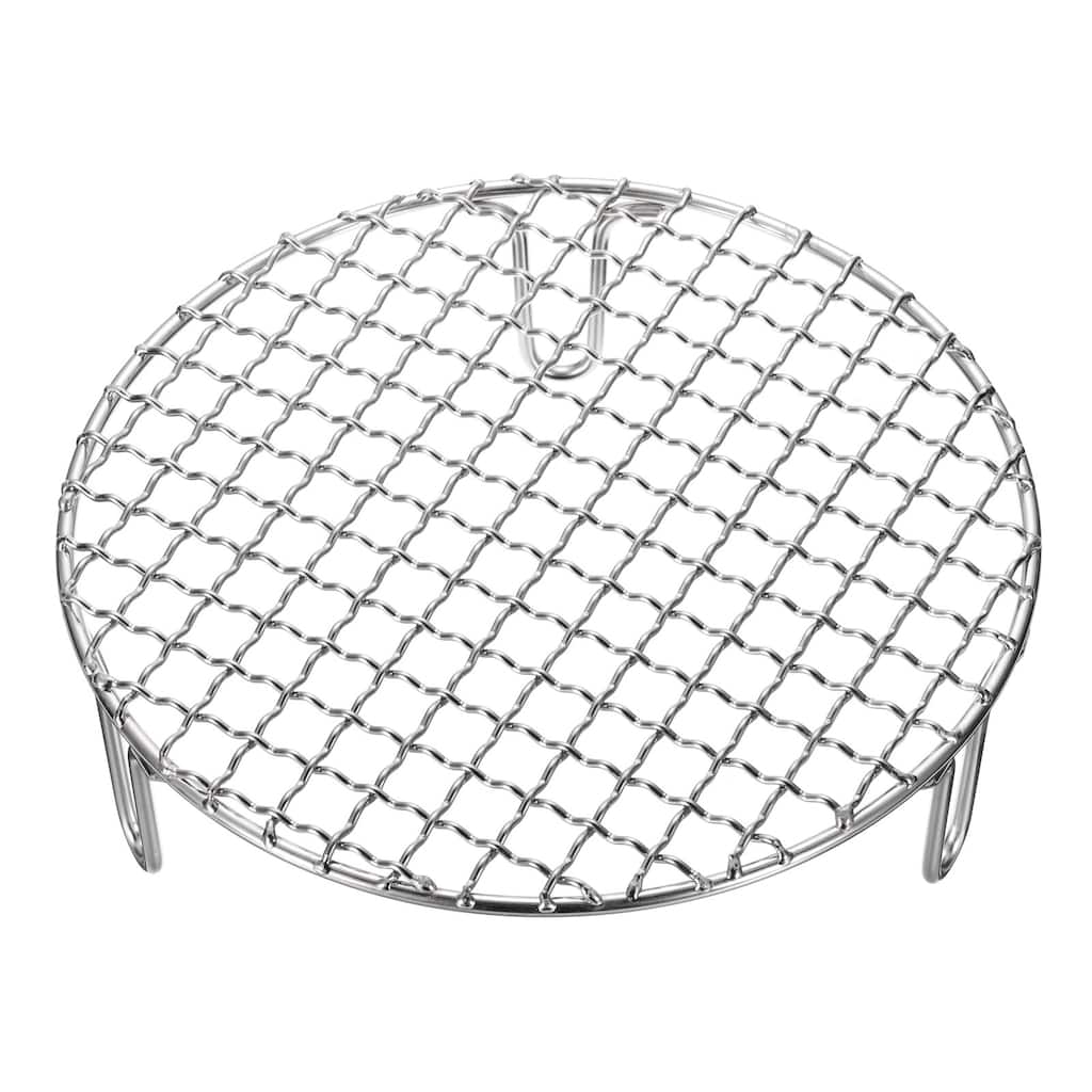 Round Cooking Rack 7.1" Stainless Steel Cross Wire Barbecue Grill W 50mm Legs - 7.1 Inch
