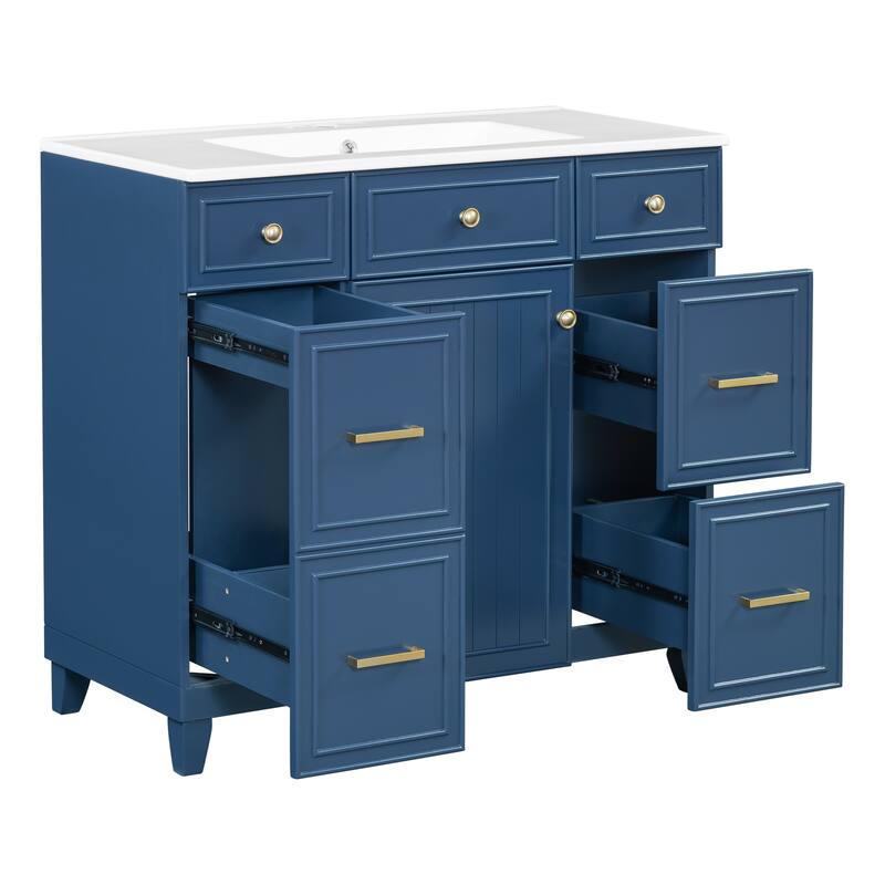 36" Bathroom Vanity with Ceramic Sink
