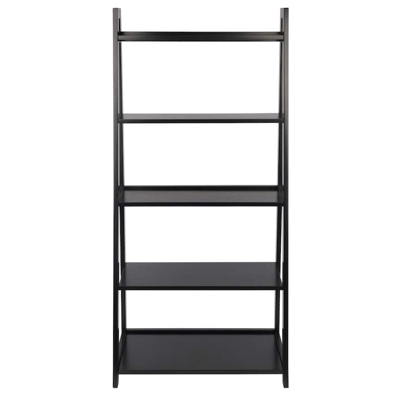 Adam 5-Tier A-Frame Shelf, Black - 27.87 x 12.99 x 58.03 inches