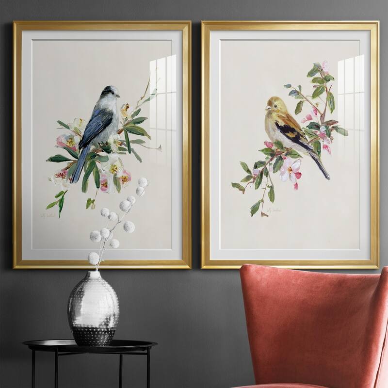 Spring Song Gray Jay Premium Framed Print - Ready to Hang
