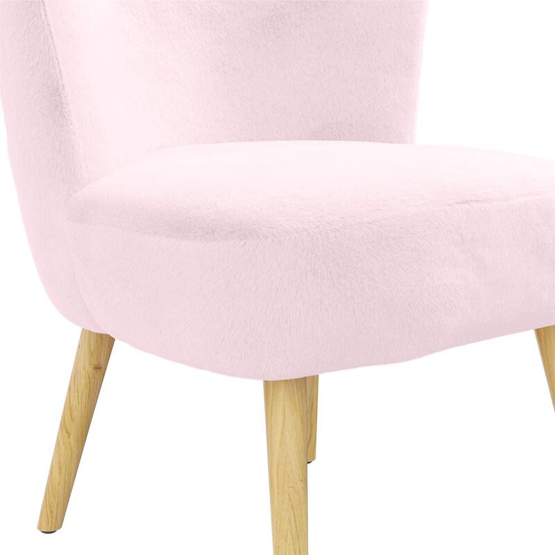 Avenue Greene Eden Boucle Kids Accent Chair with Natural Legs