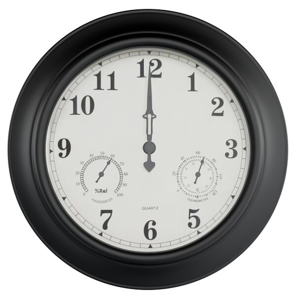 indoor outdoor clock thermometer combo