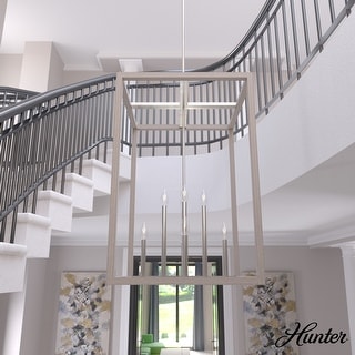 Hunter Squire Manor Pendant - Foyer, Island, Dining Room - Candle, Cage, Modern Farmhouse, Lantern