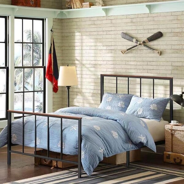 Twin Size Metal Platform Bed Frame with Headboard and Footboard Sturdy Metal Frame No Box Spring Needed Bed Bath Beyond 36686624