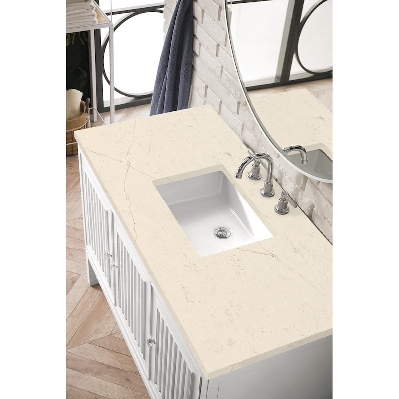 James Martin Vanities Athens 48" Single Vanity Cabinet, Glossy White