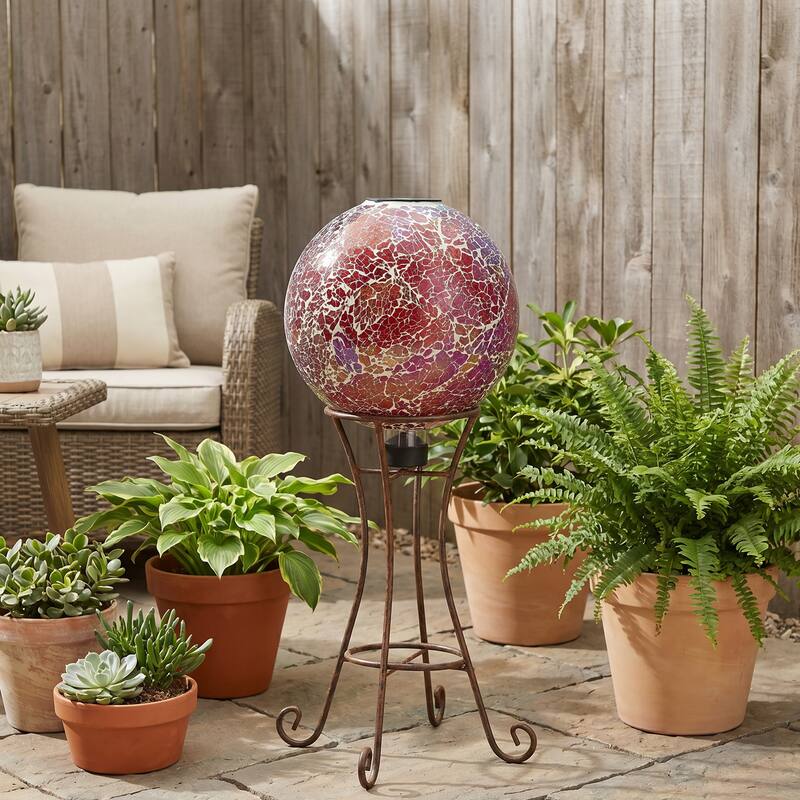Sunnydaze 10-Inch Solar Glass Gazing Garden Globe