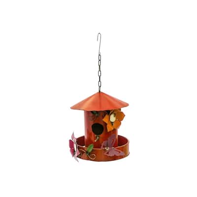 Hanging Birdhouse with Feeder - N/A