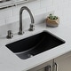 preview thumbnail 2 of 4, Lexicon Platinum V214 Quartz Composite Rectangle Vanity Sink - Galaxy Black