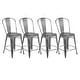 preview thumbnail 4 of 22, Distressed Metal Indoor/ Outdoor 24-inch Counter Stools (Set of 4)